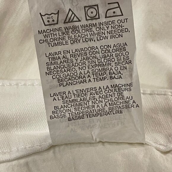 Lee Womens Relaxed Fit Straight Leg White Denim Jeans Size 16 capri - Picture 9 of 11